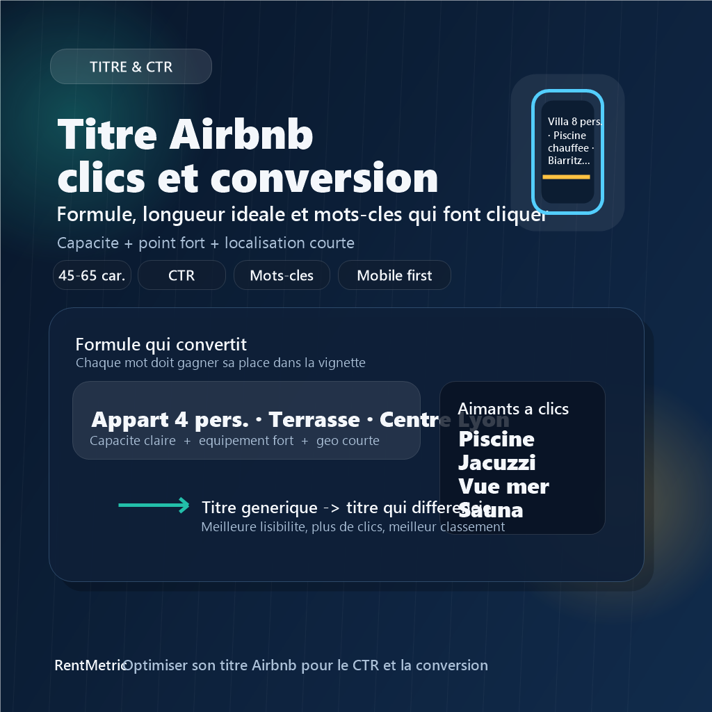 Optimiser son titre Airbnb – formule, longueur et mots-clés qui convertissent